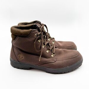 Timberland Men's Dark Brown Canvas Boots EUC!